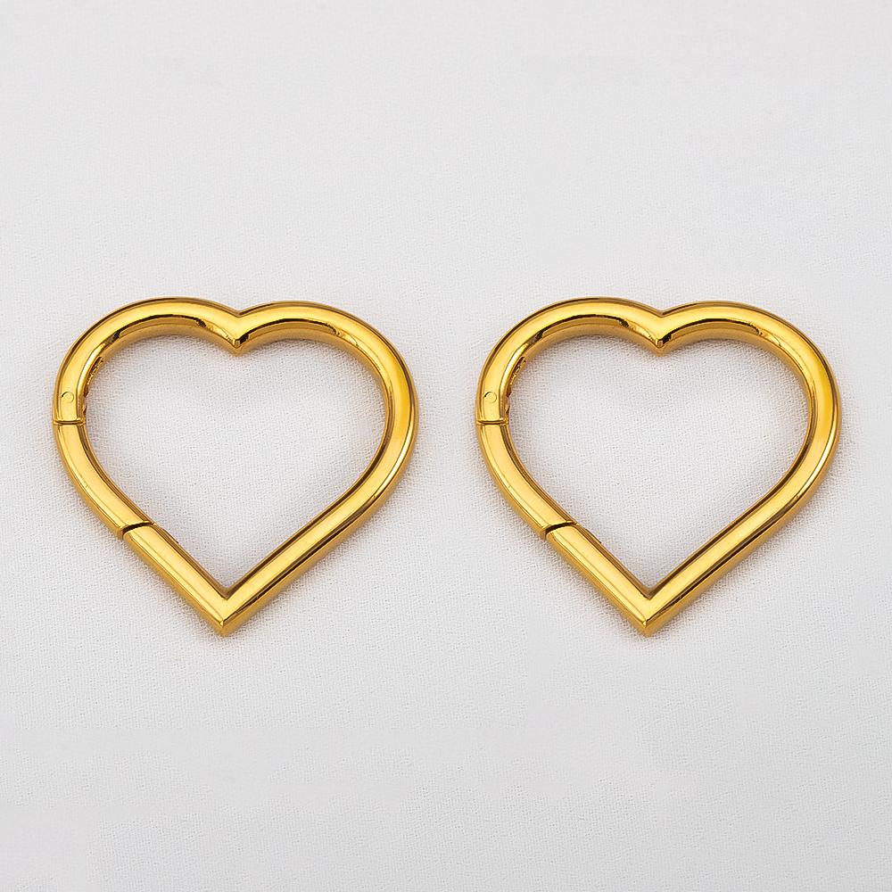 2Pcs 1Pc Charm Stainless Steel Buckle Heart Circular Connector DIY Necklaces Jewelry Making Lobster Buckle Accessories Wholesale