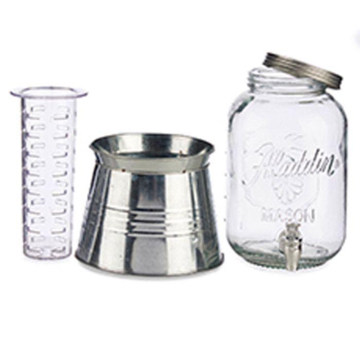 Distributeur de boisson - WADIGA - 3.8L - Couleur gris - Pour adultes - Mixte