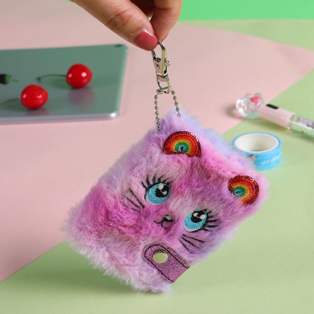 Cat Face Mini Notebooks Kawaii Keyring Notepad Sketchbook Girl Tiny Sketchbook Daily Notes