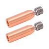 2Pcs 3D Printer Throat Nozzle Ti Alloy Copper Bimetal for Ender 3 3 V2 3 Pro Hotend 1.75mm Bore