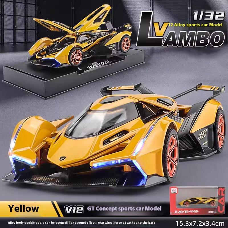 1:32 Alloy Metal Model Car Diecast Compatible With Lamborghini V12 Vision GT Gran Turismo Supercar Decorate Collect Hobby Gifts