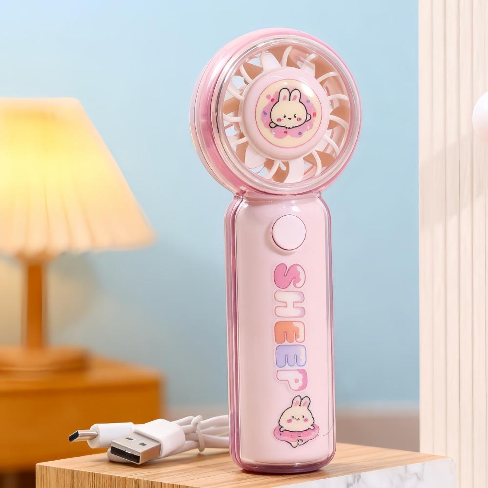 3 Wind Speeds USB Rechargeable Fan Rechargeable Cooling Fan Mini Handheld Fan Outdoor Activities
