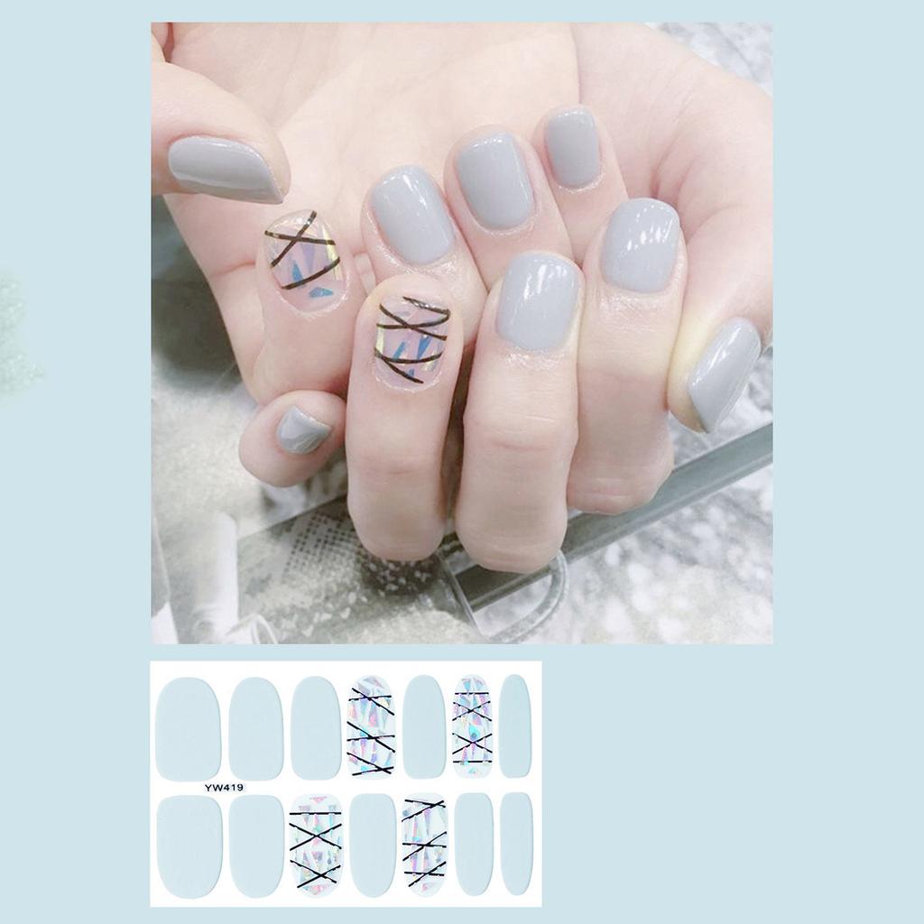 14 шт./лист, пресс для ногтей, зеркало Aurora, блестящая пудра, наклейки для ногтей, готовый маникюр, быстрый Nial