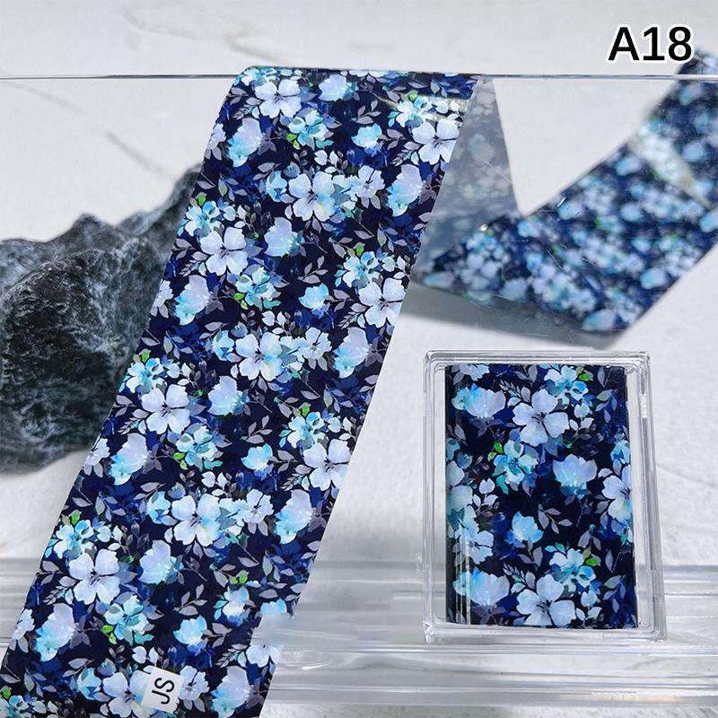 1Pcs 100cm Flower Rose Nail Transfer Foils Sticker Paper Floral Nail Wraps Tulip Nail Art Stickers Decals Nail Art Decorations