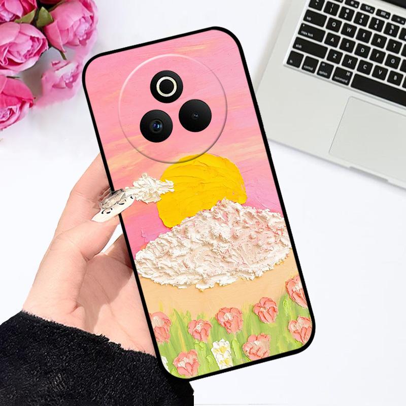 Чехол для Oppo Realme P3 Pro 5G Модный Цветной Расписной Силиконовый Мягкий Чехол для Телефона для Realme P 3 Pro 5G Ударопрочный Бамперные Оболочки