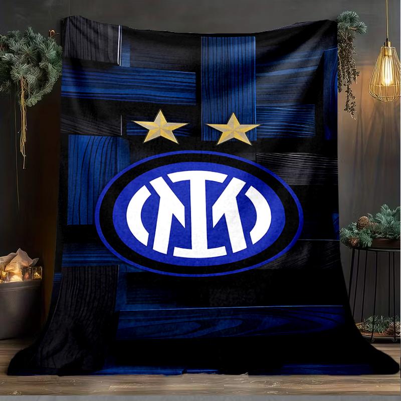 1PC F.C. Internazionale Milano Printed Soft Flannel Blanket Throw for Adult Bedroom Living Room Sofa Camping Travel Fan gifts Christmas Gifts