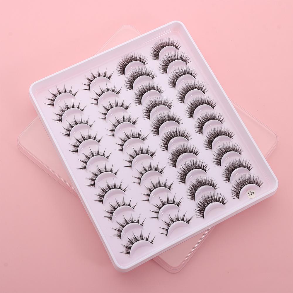 Thick Long False Eyelashes Wispies Fluffies Eye Makeup Tools 3D Mink Lash Eyelashes Extension
