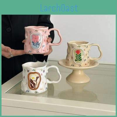 Кружка Керамическая С Кофе Эргономичная Кружка Можно Мыть в Посудомоечной Машине Ручка Необычный Цветочный Узор Новинка Чашка Для Кофе