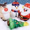 4 Pcs Christmas Slow Rebound Doll Pu Foam Toy Santa Claus Snowman Reindeer Christmas Tree Stress Relief Pinch Music