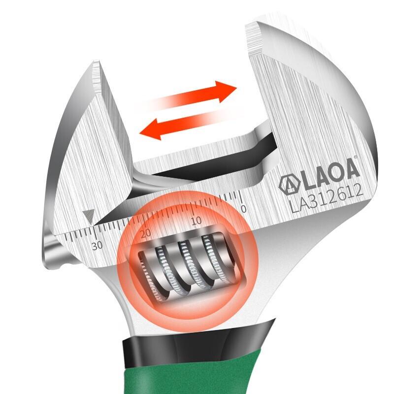 Разводной ключ LAOA с обрезиненной ручкой