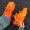 Мода Модный дизайнер Мужская обувь Дышащие кроссовки Оранжевые кроссовки на платформе для бега Нескользящая теннисная обувь Уличная обувь на шнуровке Повседневная обувь
