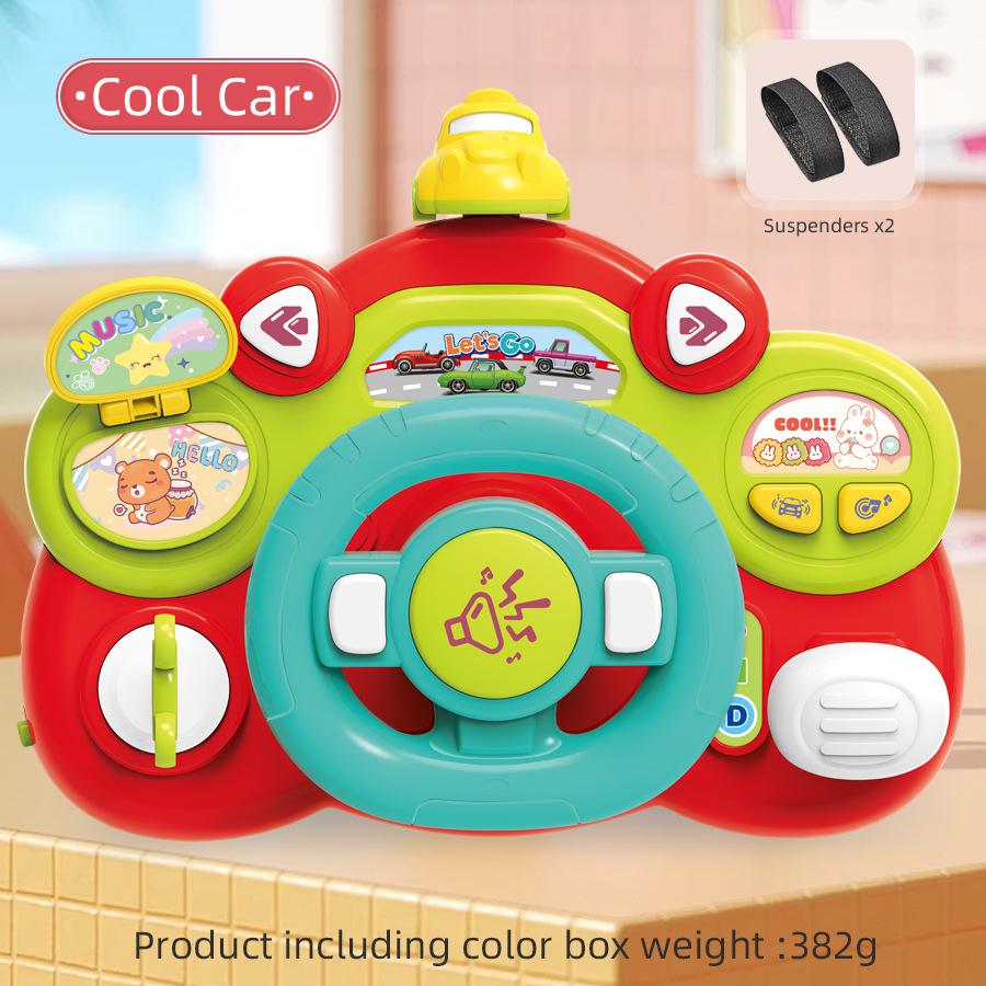 Multifunctional Kids' Steering Wheel: Lights, Music & Simulated Driving Educational Toy