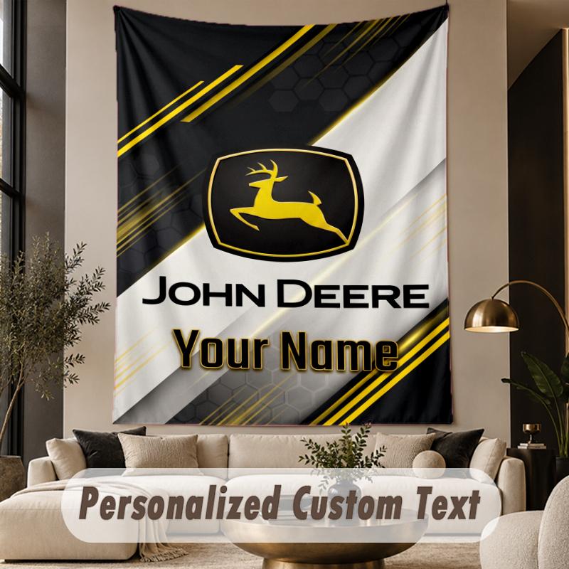 Custom Text Tapestry John Deere Print Wall Tapestry Indoor Living Room Wall Decor