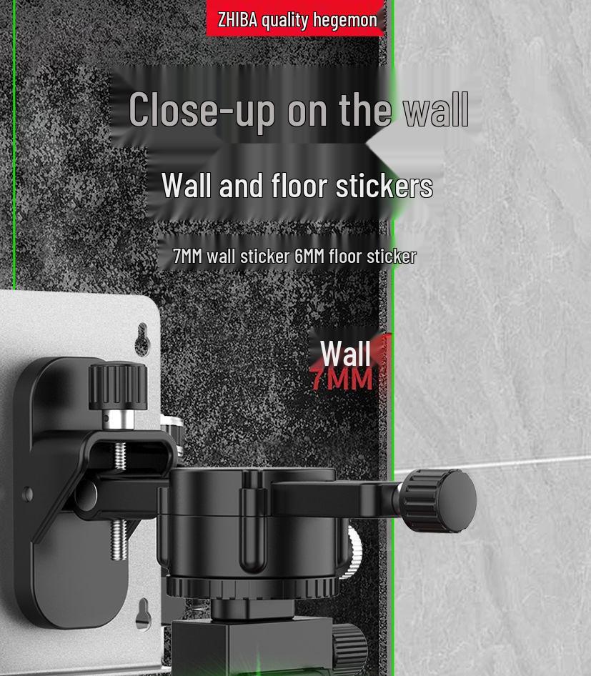 12-линейный высокоточный зеленый инфракрасный уровень с автоматическим креплением к наружной стене и самовыравниванием