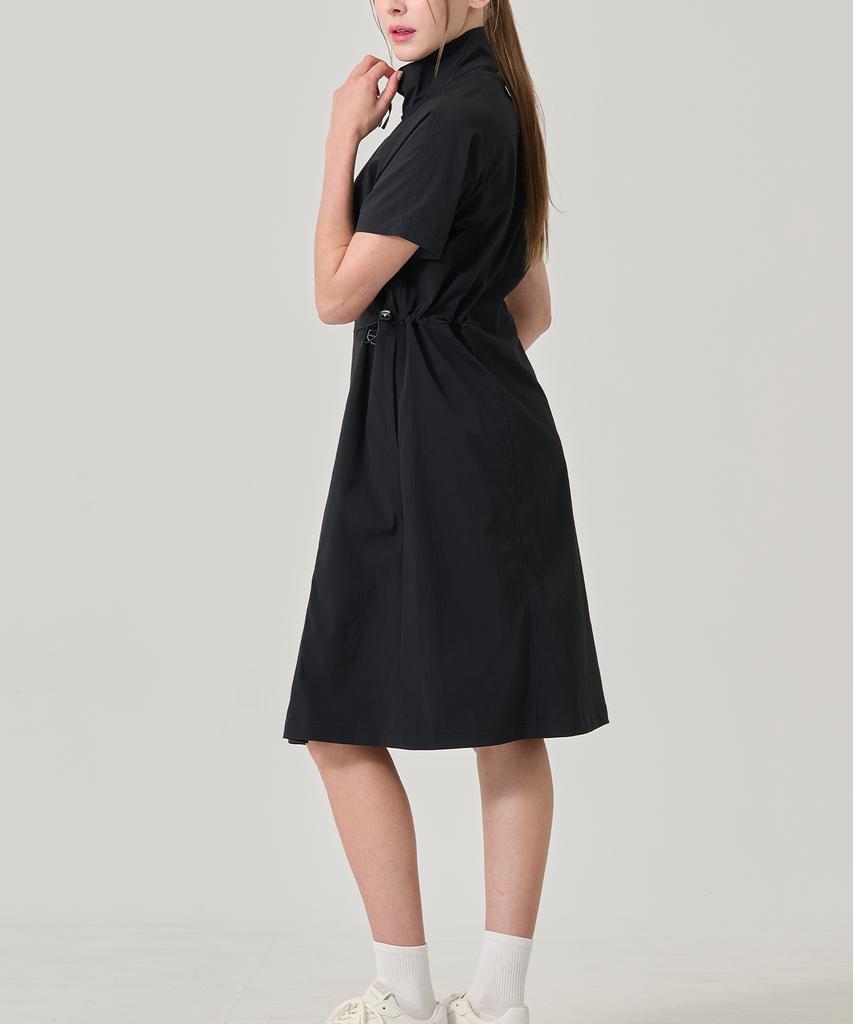 Built Moa Women'S Golf Nylon Half-Zip Dress