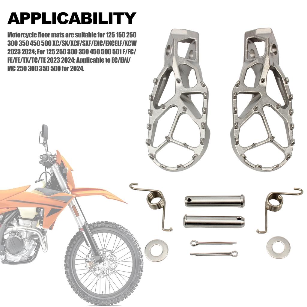 Для мотоцикла KTM Подножки Нержавеющая сталь Педаль 125 150 250 SXF XC 350 450 2018-2024 Эндуро Питбайк Модифицированные Аксессуары