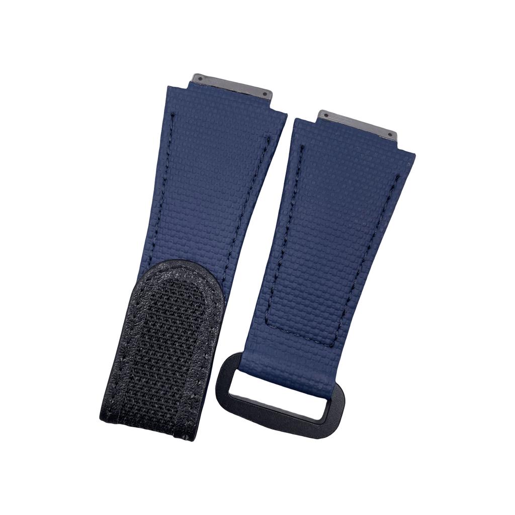 Customized Rubber Watchband for Richard Strap Hook and Loop Fluororubber RM011 RM030 RM010 RM055 Bracelet Screw Down Connection