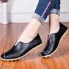 Boat Shoes For Women Large Genuine Leather Womens Shoes Hard -Wearing Soft Flat Shoes Ladies Spring