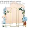 Hot 1PCS Gold Wedding Arch Stand, Party Decor Balloon Arch, 2025 New Frame Backdrop Holder Bracket,Size 4FT 5FT 6FT 6.6FT 7.2FT