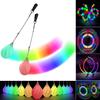 POITOI LED Poi Balls, Glow Balls, Soft Glow Poi Balls for Beginners and Pros, Rainbow Fade, High Strobe, Spinning LED Glow Toys, Light Up Balls, 1