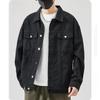 Muqiu Men's Denim Jacket | American-Style Casual Solid Color, Loose Fit, All-Match Top