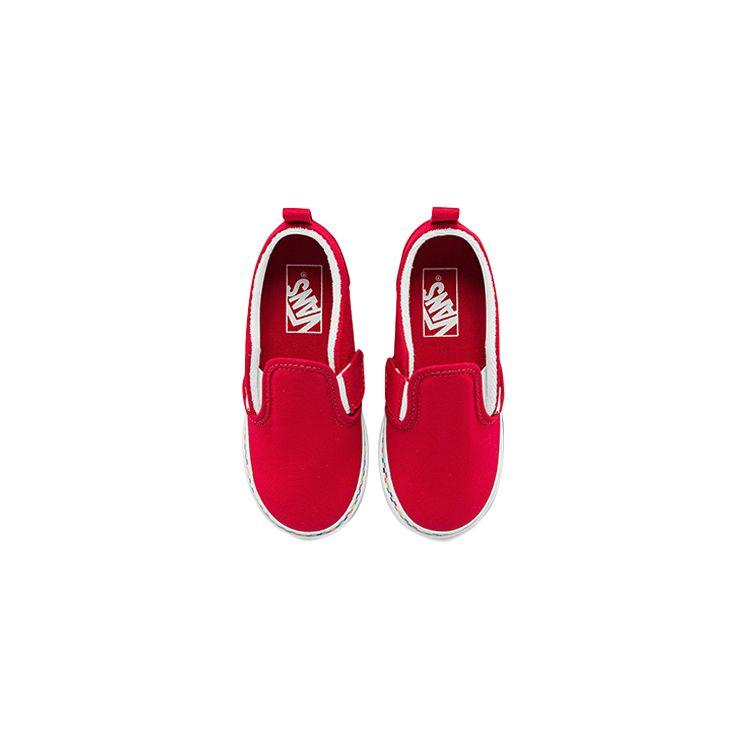 Vans Слипоны Низкие слипоны Кеды для скейтбординга Красные Детские кроссовки VN000UBSABT