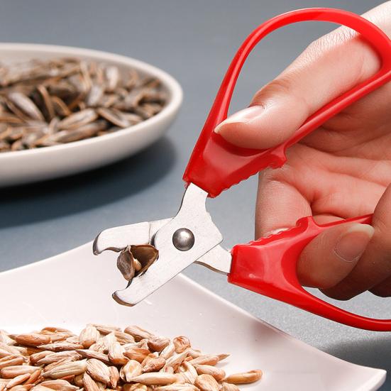 Ножницы-щипцы для взлома скорлупы орехов с эргономичной ручкой, многоразовый широко используемый инструмент «Щелкунчик» из нержавеющей стали