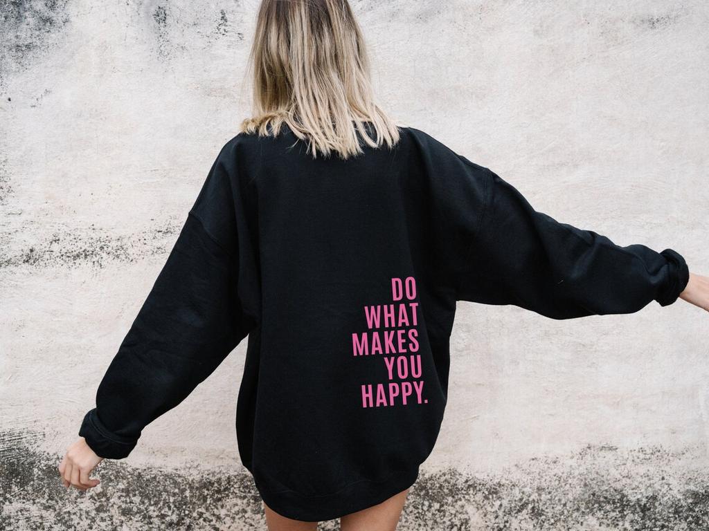 2025 Women's Sweater Sweatshirt Hoodie DoWhatMakesYouHappy Women's Sportswear Top