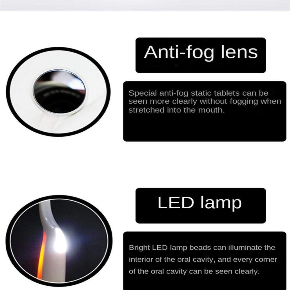 Зеркало Стоматологические Инструменты Стоматологическое Зеркало Со Светом Ротовое Зеркало Защита От Запотевания Стоматологическое Зеркало Яркое Освещение
