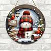 Snowman Front Door Welcome Sign 2026 Christmas Wooden Snowman Door Sign for Garden Farmhouse Home Christmas Winter Sign