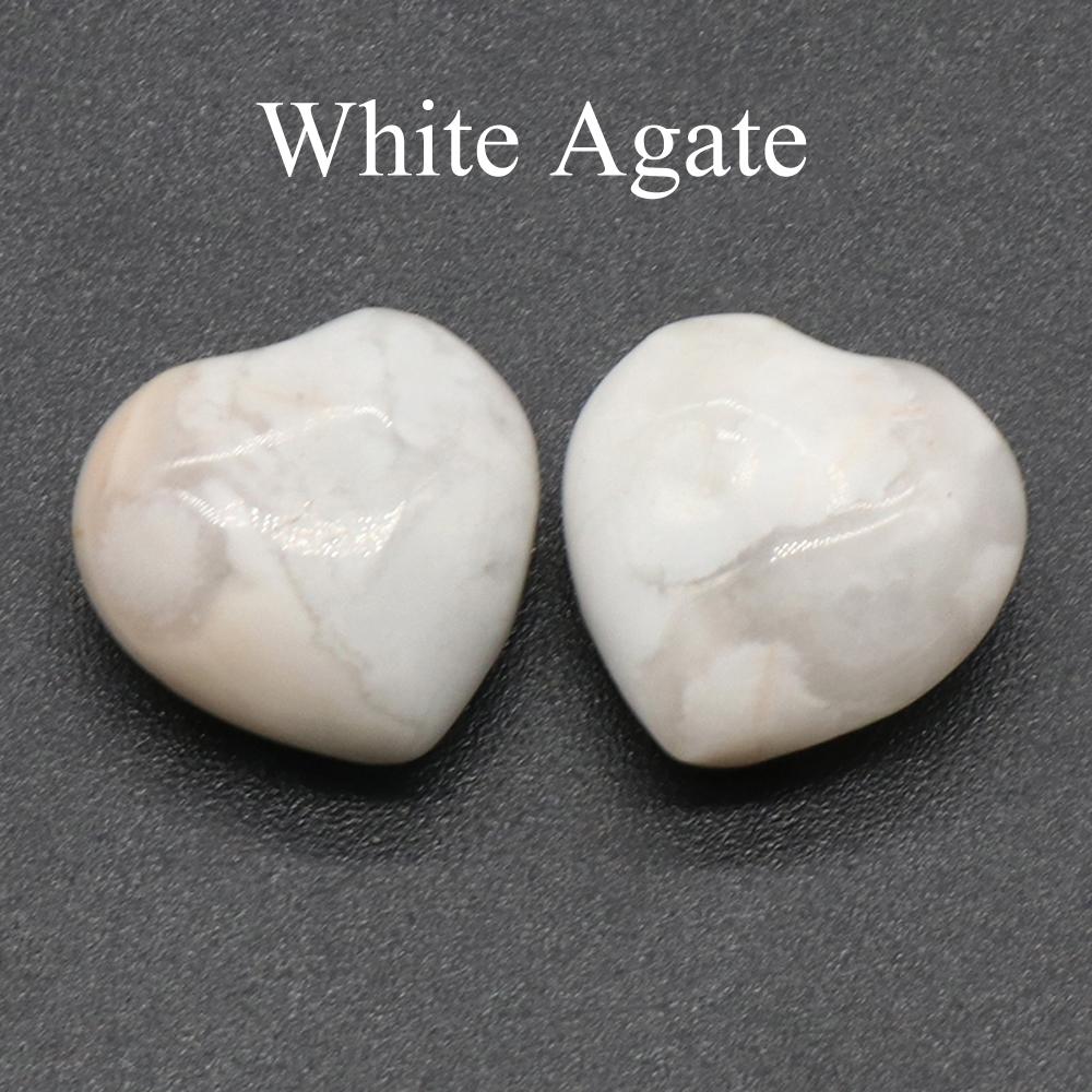 2 шт. Мини-энергетический натуральный камень, украшение в виде сердца, рейки-исцеляющий кристалл, агат, содалит, аметист, нефрит, драгоценный камень, домашний декор, ювелирные изделия, подарки 15 мм