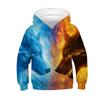 Children's Cool Animal Wolf 3D Digital Printed Boys' Personalized Fashion Hoodie Sweatshirt