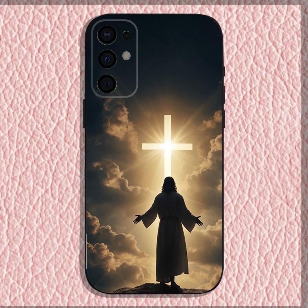 Чехол для телефона 'Бог Иисус Молитва' для Samsung S25, S24, S21, S22, S23, S30, Ultra, S20, Plus, Fe, Lite, Note, 10, 9, 5G Черный Чехол