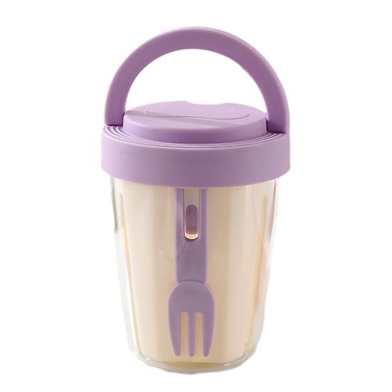 Салатница 501-600 мл пищевая портативная герметичная банка для салата с ложкой улучшенная