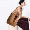 Women's Bag Commuter Shoulder Bag Summer New Large-capacity High-end Suede Matte Cowhide Bucket Bag