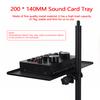 200 * 140MM Sound Card Tray Live Broadcast Microphone Rack Stand Tray Tripod Phone Holder for Outdoor Photography
