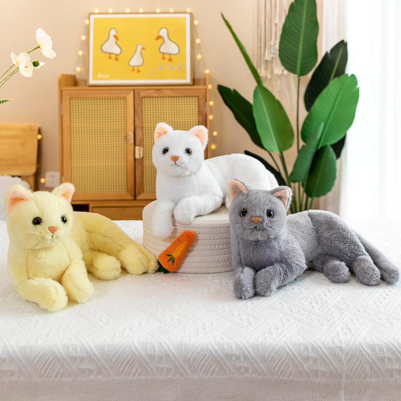 Милая кукла-кошка, плюшевая игрушка, питомец-котенок, украшения для дома, машины, детский подарок