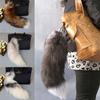 Charm Handbag Accessories Lovely Keyring Fashion Fluffy Jewelry Gift Fox Tail Fur Keychain Long Pendant 40cm