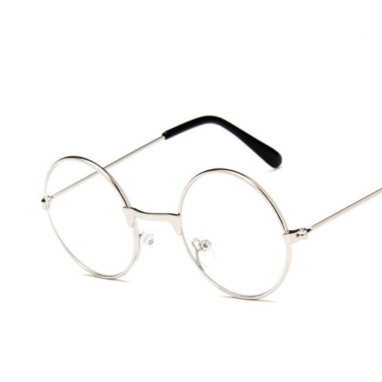 Vintage Round Metal Frame Resin Lens Kids Eye Glasses Photography Studio Prop