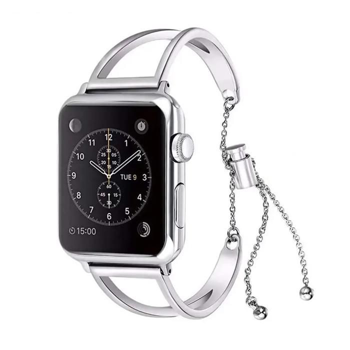 Bracelet - Apple - Série 3/4/5/6/7/8/SE/Ultra - Acier inoxydable - Argenté - 38/40/41mm