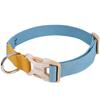 Color Matching Pet Collar Polyester Cotton Webbing Dog Walking Adjustable Dog Collar Breathable Corgi Golden Hair Two-color Collar