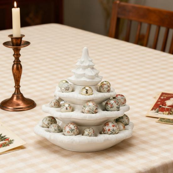 Yousheng Deviled Egg Christmas Tree Decorative Deviled Egg Platter Green Resin Xmas Tree Shape Reusable Holiday Egg Holder for Deviled Eggs Festive