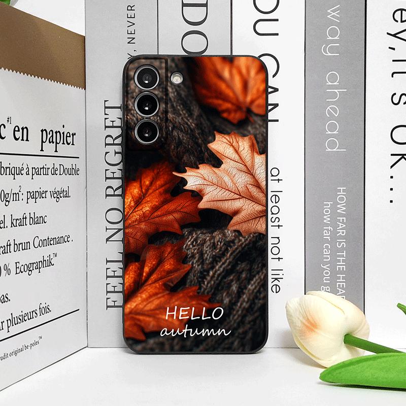 Креативный чехол для телефона 'Привет, Осень' с кленовым листом для Honor Huawei 200 100 400 PRO 90 Lite X8 X7 Magic 7 6 5 Pro Мягкая накладка