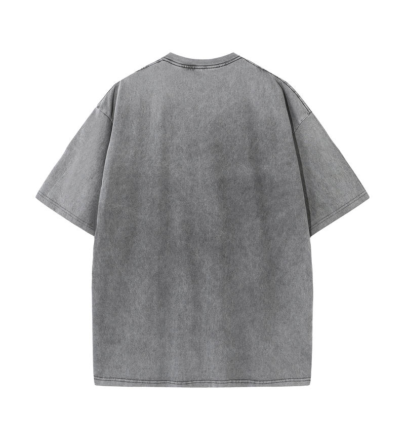 2025 Лето 100% хлопок стираный Old Craft свободная футболка большой размер О-образный вырез свободная мужская футболка с принтом Human Evolution