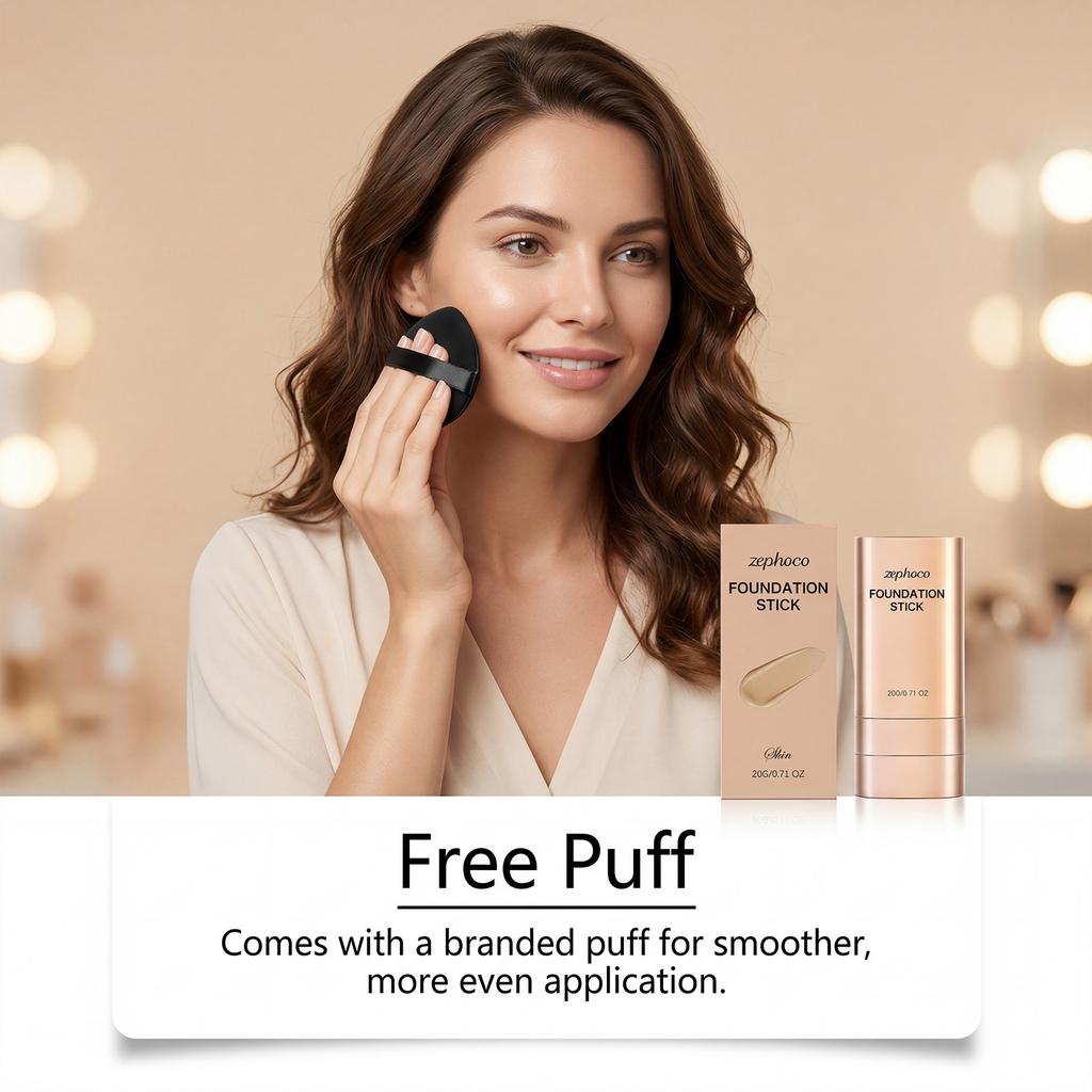 Sheer Concealer Foundation Stick (Skin Tone), Lightweight Watery Silky No-Cake Natural Look