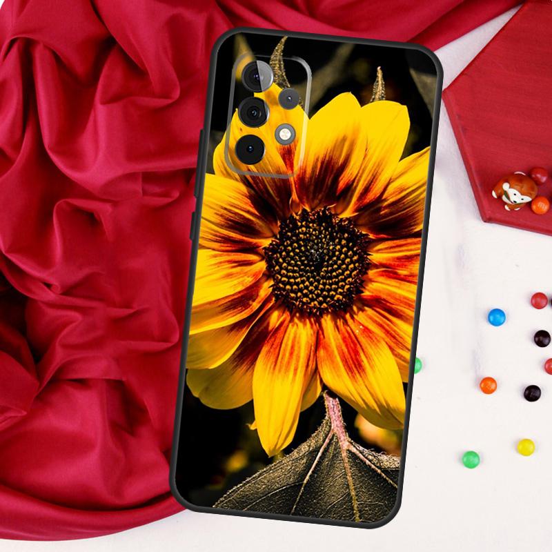 Красивый Желтый Подсолнух Для Samsung Galaxy A52 A32 A22 A54 A14 A16 A26 A36 A56 A55 A35 A05 A06 A15 A53 A33 A13 Чехол