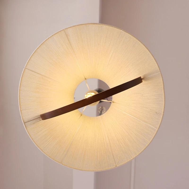 Ретро тканая светодиодная люстра, скандинавская креативная лампа для спальни, столовой, гостиной, винтажные современные длинные полоски, подвесные светильники из веревки