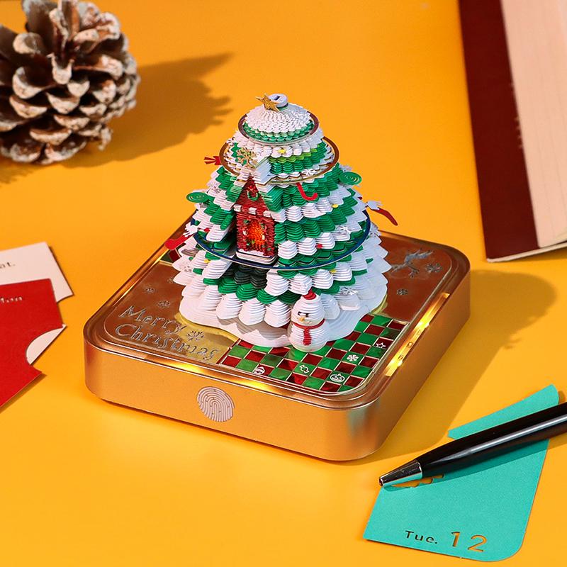 2026 Calendar Custom 3D Memo Pad Christmas Tree Loose Leaf Sticky Notes DlY Paper Art Notepad Christmas Gift Items for Kids
