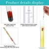 3Pcs with Storage Bag Beer Alcohol Meter 250 Ml Plastic Cylinder Hydrometer Alcohol  Wine Beer Mead