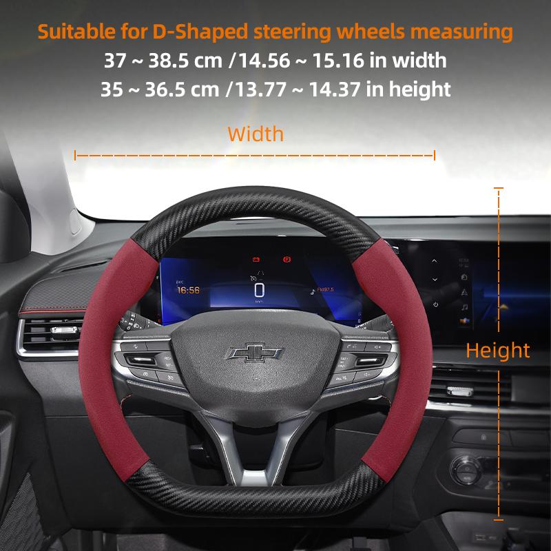 Подходит для чехлов на руль Chevrolet с матовой замшевой текстурой и текстурой карбонового волокна. Подходит для автомобилей Celze Spark, Captiva, Orlando, Lacetti, Equinox, Malibu, Monza.